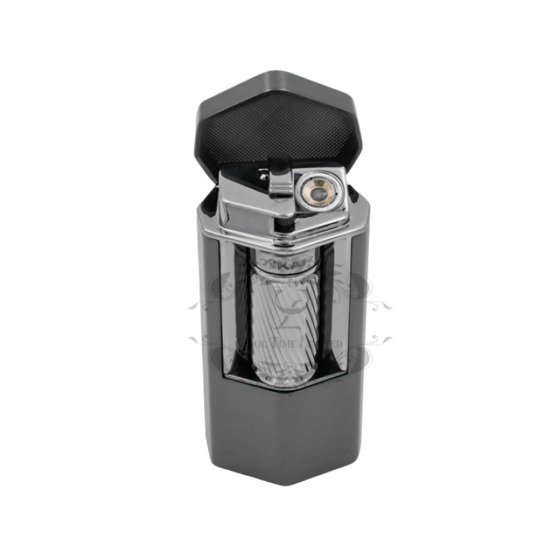 MERIDIAN THREE SOFT FIRE CIGAR LIGHTER CARBON GRAY