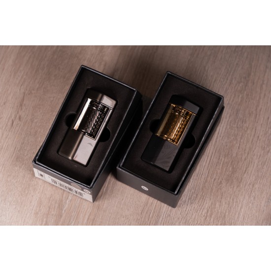 MERIDIAN TRIPLE FIRE CIGAR LIGHTER BLACK ROSE GOLD